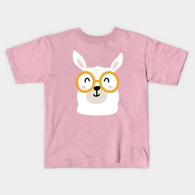 Cute llama Kids T-Shirt by Vilmos Varga